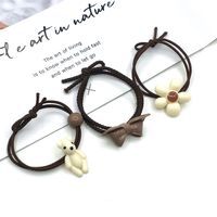 Korean Coffee Color New Large Intestine Ring Hair Band Women's Simple Ins Temperament Tie-up Hair Head Rope Ponytail Rubber Band Hair Accessories main image 5