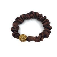 Korean Coffee Color New Large Intestine Ring Hair Band Women's Simple Ins Temperament Tie-up Hair Head Rope Ponytail Rubber Band Hair Accessories sku image 4