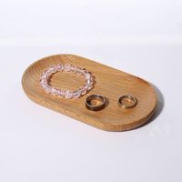 Simple Style Oval Solid Wood Jewelry Rack main image 4