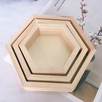 Simple Style Artistic Hexagon Solid Wood Jewelry Rack main image 5