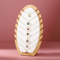 Modern Style Artistic Geometric Solid Wood Jewelry Rack main image 4