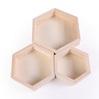 Simple Style Artistic Hexagon Solid Wood Jewelry Rack main image 3