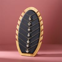 Modern Style Artistic Geometric Solid Wood Jewelry Rack sku image 1