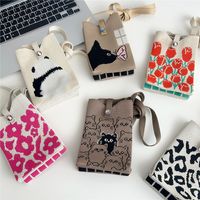 Femmes Toutes Les Saisons Tricoter Animal Mignon Seau Boucle Téléphone Portefeuille main image 5