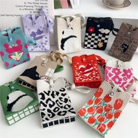 Femmes Toutes Les Saisons Tricoter Animal Mignon Seau Boucle Téléphone Portefeuille main image 3