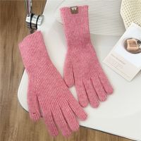 Women's Preppy Style Simple Style Solid Color Gloves 1 Set sku image 6