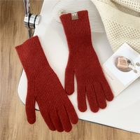 Women's Preppy Style Simple Style Solid Color Gloves 1 Set sku image 4