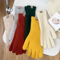 Women's Preppy Style Simple Style Solid Color Gloves 1 Set main image 2