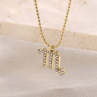 Vacation Constellation Stainless Steel Women's Pendant Necklace sku image 23