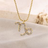 Vacation Constellation Stainless Steel Women's Pendant Necklace sku image 14