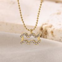 Vacation Constellation Stainless Steel Women's Pendant Necklace sku image 15