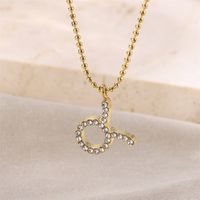 Vacation Constellation Stainless Steel Women's Pendant Necklace sku image 17