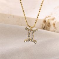 Vacation Constellation Stainless Steel Women's Pendant Necklace sku image 18