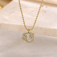 Vacation Constellation Stainless Steel Women's Pendant Necklace sku image 19
