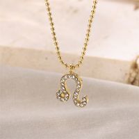 Vacation Constellation Stainless Steel Women's Pendant Necklace sku image 20