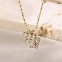 Vacation Constellation Stainless Steel Women's Pendant Necklace sku image 21
