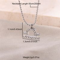 Vacation Constellation Stainless Steel Women's Pendant Necklace sku image 10