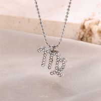 Vacation Constellation Stainless Steel Women's Pendant Necklace sku image 9