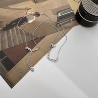 Basic Geometric Sterling Silver Necklace In Bulk main image 5