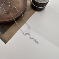 Basic Geometric Sterling Silver Necklace In Bulk main image 2