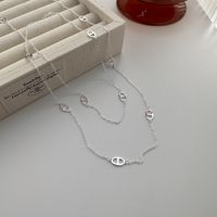 Simple Style Classic Style Oval Sterling Silver Necklace In Bulk main image 3