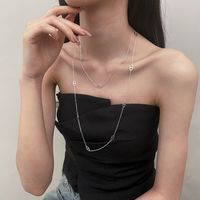 Simple Style Classic Style Oval Sterling Silver Necklace In Bulk sku image 1