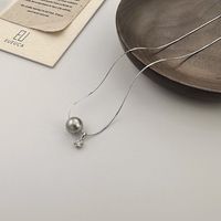 Lady Pearl Sterling Silver Pendant Necklace In Bulk main image 4