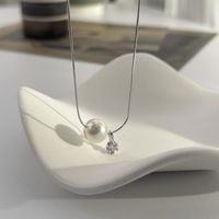 Lady Pearl Sterling Silver Pendant Necklace In Bulk main image 3