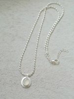 Simple Style Round Sterling Silver Agate Pendant Necklace In Bulk main image 2