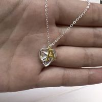 Einfacher Stil Brief Herzform Sterling Silber Vergoldet Halskette Mit Anhänger In Masse sku image 1