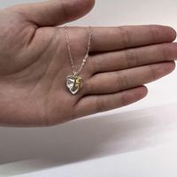 Einfacher Stil Brief Herzform Sterling Silber Vergoldet Halskette Mit Anhänger In Masse sku image 8