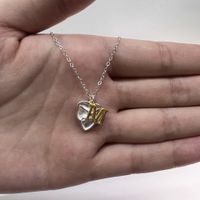 Simple Style Letter Heart Shape Sterling Silver Gold Plated Pendant Necklace In Bulk sku image 13