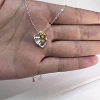 Simple Style Letter Heart Shape Sterling Silver Gold Plated Pendant Necklace In Bulk sku image 19