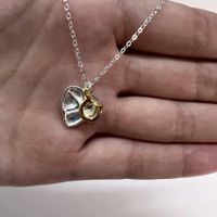 Einfacher Stil Brief Herzform Sterling Silber Vergoldet Halskette Mit Anhänger In Masse sku image 21