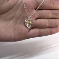 Simple Style Letter Heart Shape Sterling Silver Gold Plated Pendant Necklace In Bulk sku image 22