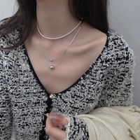 Women's Korean-style Simple Double-layer Necklace Snake Bone S925 Sterling Silver Fashion Korean-style Hot Sale Trendy Clavicle Chain main image 1