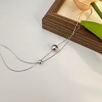 Women's Korean-style Simple Double-layer Necklace Snake Bone S925 Sterling Silver Fashion Korean-style Hot Sale Trendy Clavicle Chain main image 2