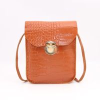 Women's Small Pu Leather Solid Color Streetwear Square Crossbody Bag sku image 6