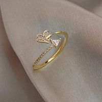 Classic Style Square Star Heart Shape Copper Open Ring Plating Zircon Copper Rings 1 Piece sku image 27