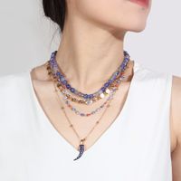Simple Graceful Bohemian Horn Pendant Fashion Popular Necklace For Women main image 1