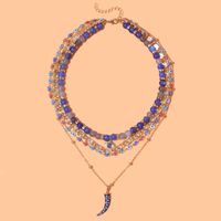 Simple Graceful Bohemian Horn Pendant Fashion Popular Necklace For Women sku image 1