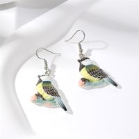 Wholesale Jewelry Cute Simple Style Bird Resin Drop Earrings sku image 2