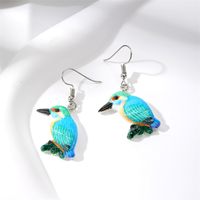 Wholesale Jewelry Cute Simple Style Bird Resin Drop Earrings sku image 1