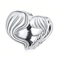 Casual Heart Shape Sterling Silver Inlay Zircon Jewelry Accessories sku image 2