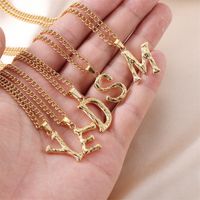 Stainless Steel Artistic Simple Style Sweet Plating Letter Pendant Necklace main image 5