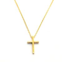 Simple Style Cross Sterling Silver Plating Pendant Necklace sku image 3