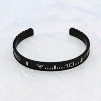 Fashion Letter Stainless Steel Plating Bangle 1 Piece sku image 1