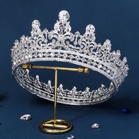 Women's Retro Shiny Crown Alloy Plating Hollow Out Inlay Rhinestones Crown main image 4