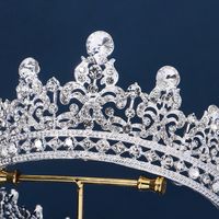 Women's Retro Shiny Crown Alloy Plating Hollow Out Inlay Rhinestones Crown main image 3