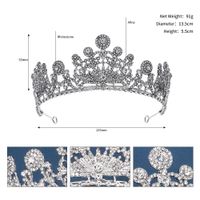 Europäische Und Amerikanische Grenz Überschreitende Neue Kopf Bedeckung Braut Hochzeits Temperament Voller Diamant Krone Luxus Hoch Helle Strass Prinzessin Legierung Krone sku image 1